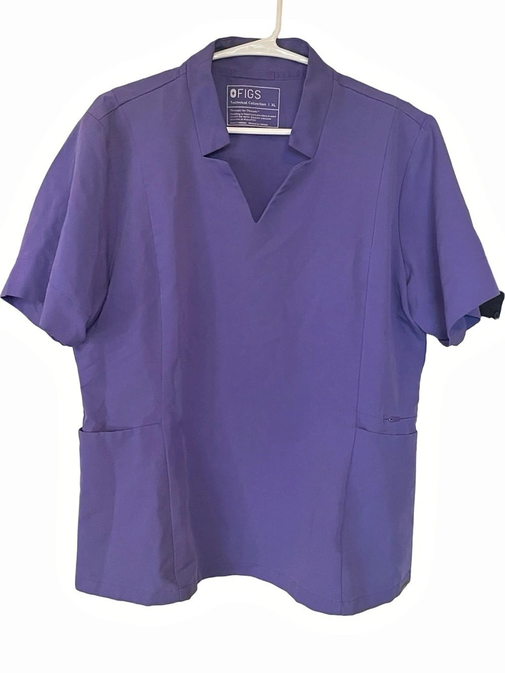 FIGS Inala Slim Scrub Top Purple Size XL Technical Collection